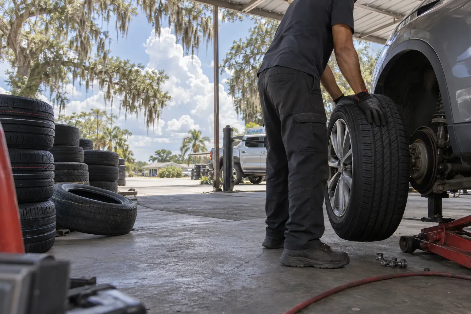New & Used Tires being performed at Seffner Auto Repair in Seffner, FL